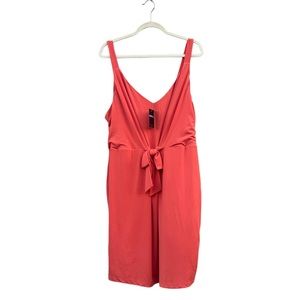 Forever 21+ Tangerine Knit Dress Tie Waist Front Tank Mini NWT Plus Size 3X